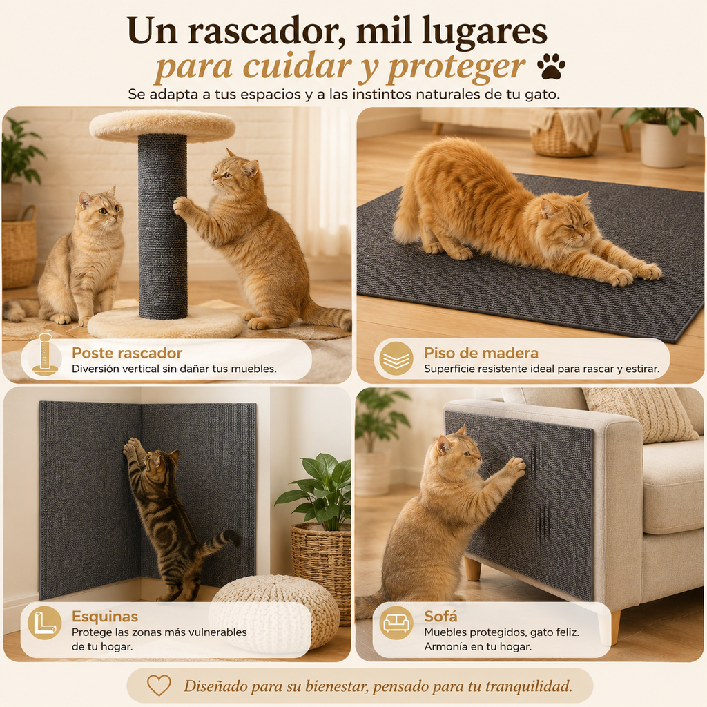 Rascador Adhesivo Premium para Gatos