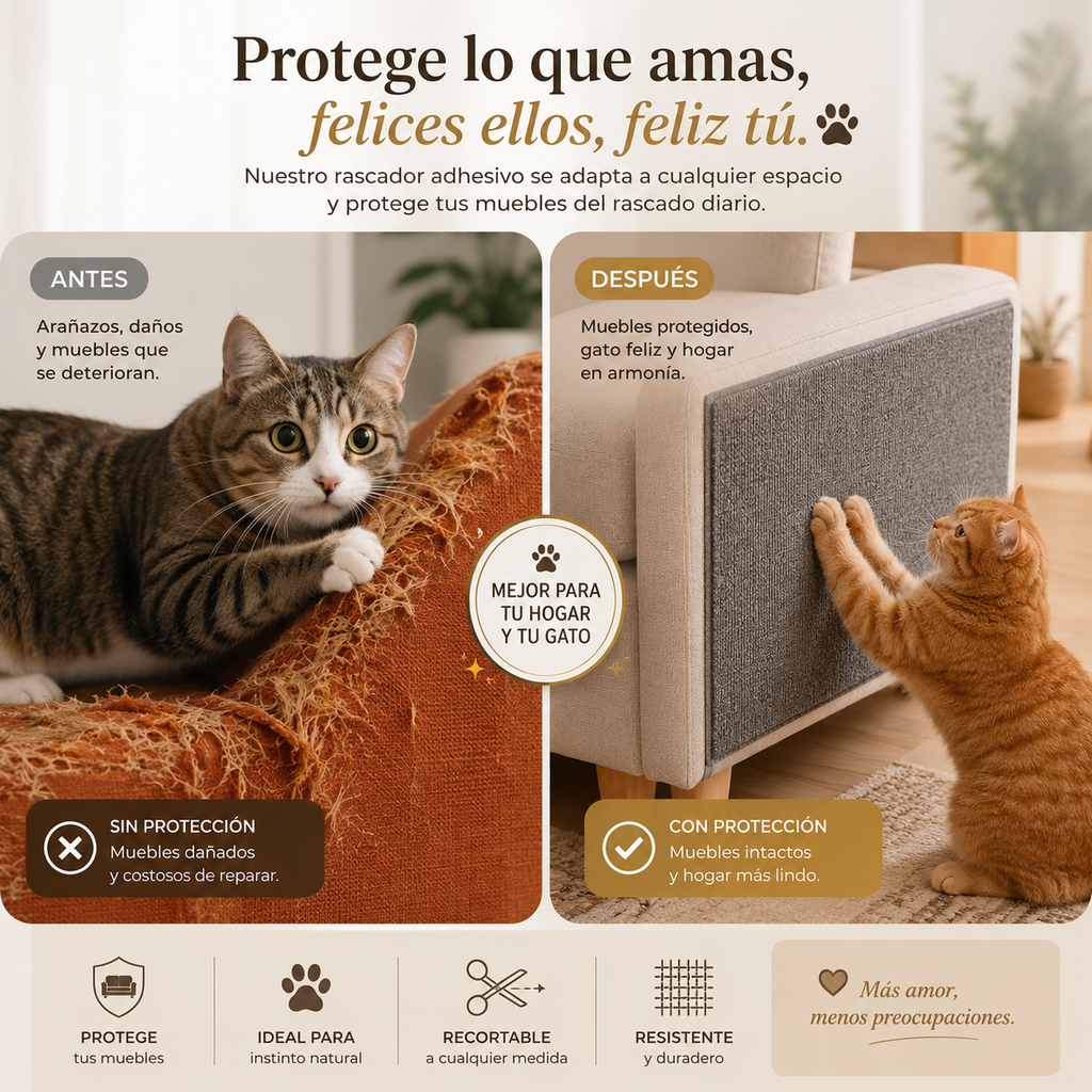 Rascador Adhesivo Premium para Gatos
