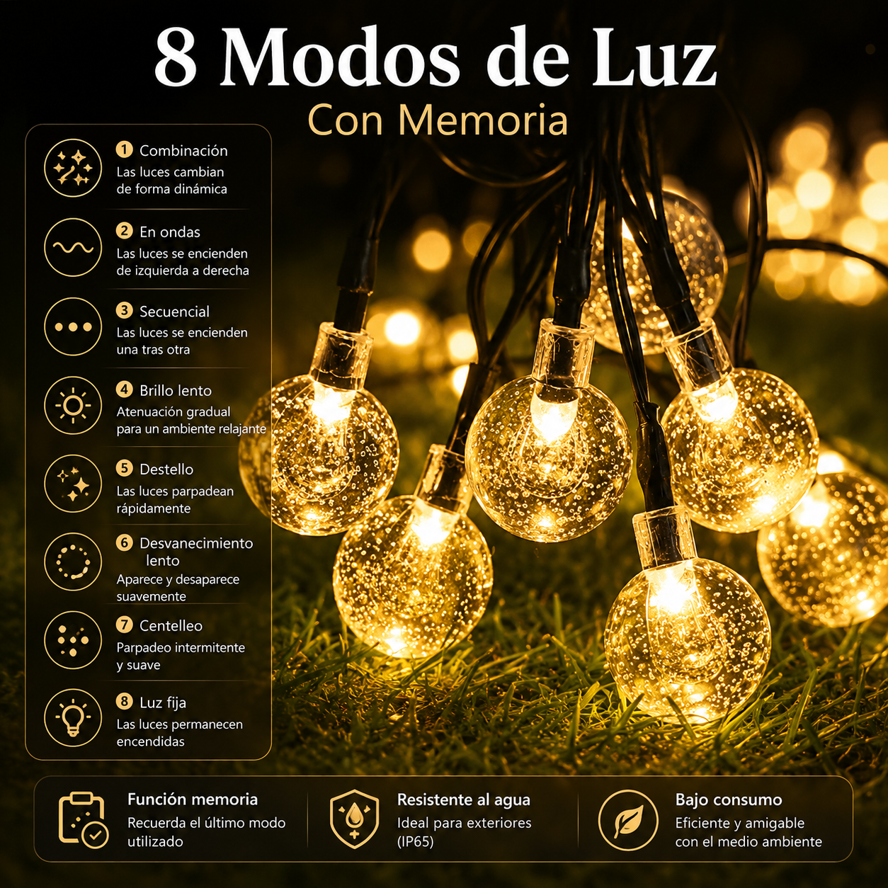 Guirnalda Solar Luz Costera