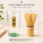 🍵 Chasen Japonés – Batidor de Bambú para Matcha con Estuche