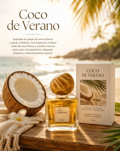 Bruma Corporal Coco Tropical Hope Christine, 50 ml– Unisex de Agua de Coco