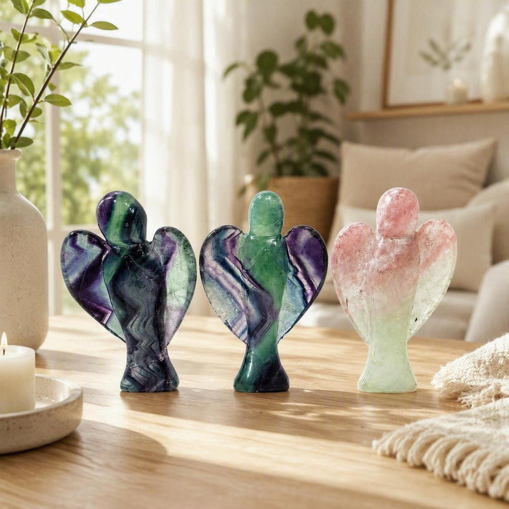 Ángeles de Fluorita Natural