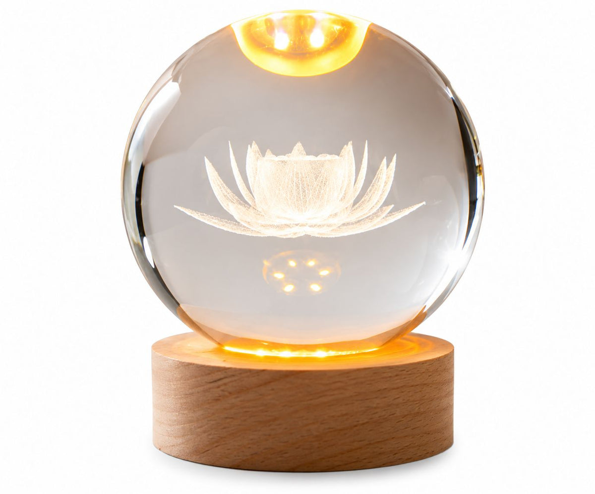 Lámpara Esfera Cristal 3D