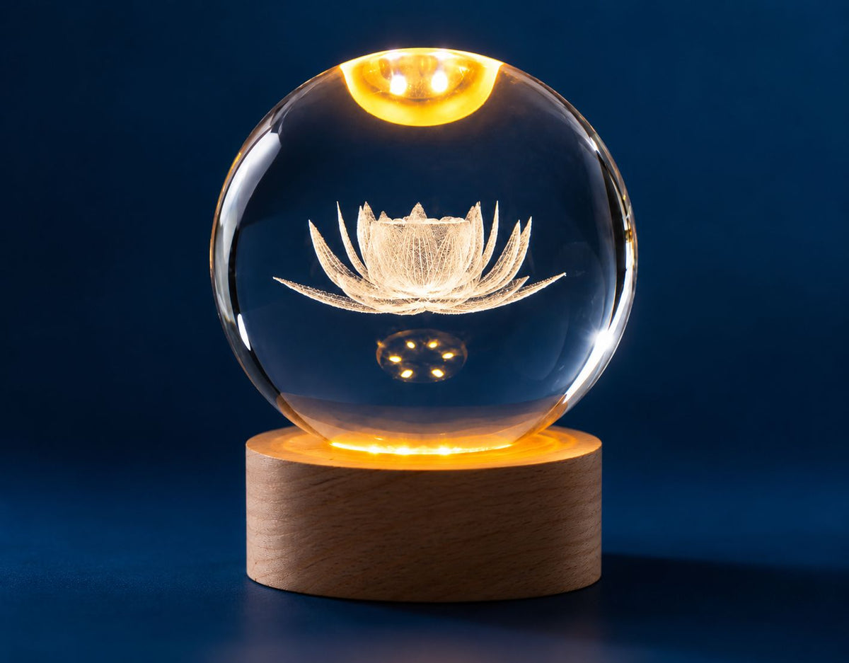 Lámpara Esfera Cristal 3D